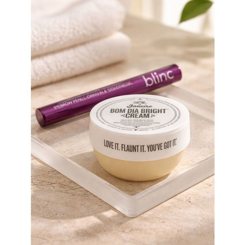 NIB - BLINC Eyebrow Pencil - Shade Light Brunette & SOL Janeiro Bom Bright Cream